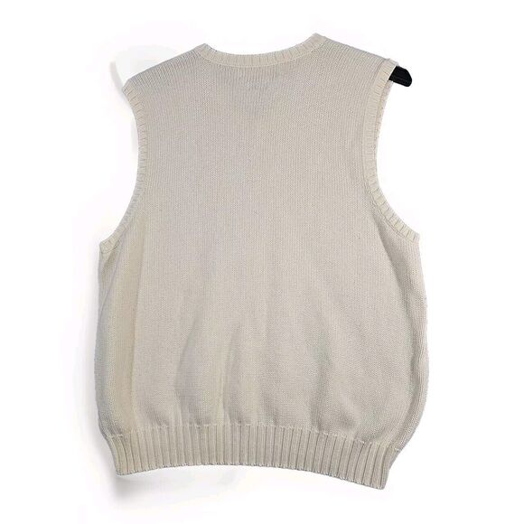 Polo by Ralph Lauren Sweater Vest size XL Ivory Color Classy Grandpa - Picture 2 of 7
